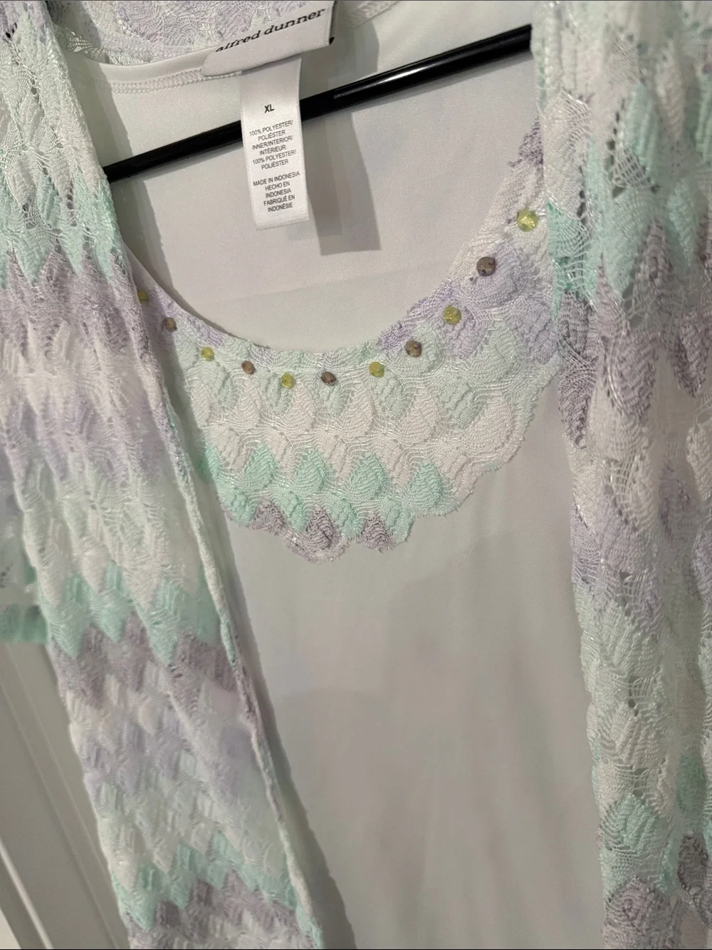 NWT Lightweight Pastel Knit Cardigan Set with Matching Shell